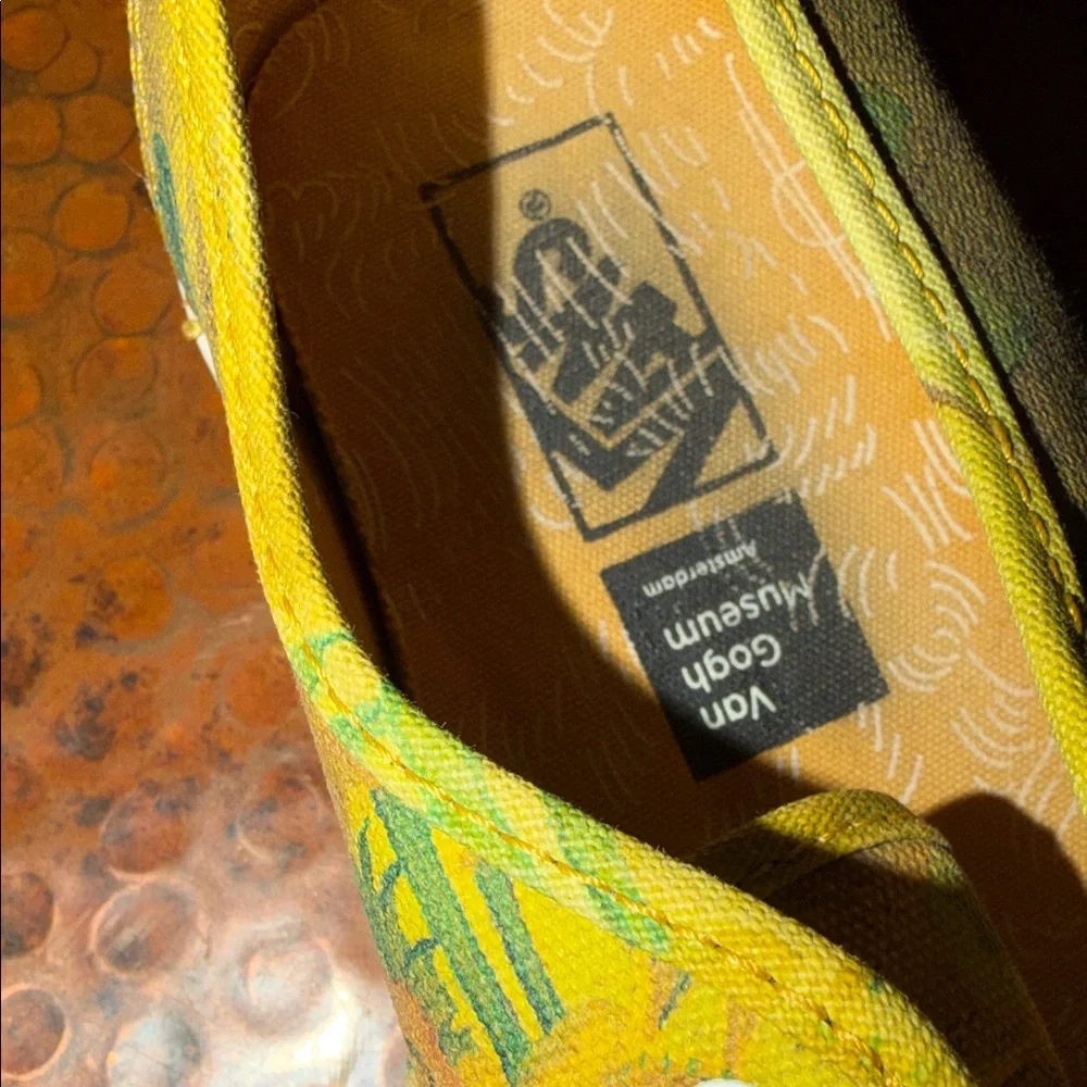 Vans Authentic Van Gogh Sunflower Collaboration Canvas Sz 7.5 Sneakers